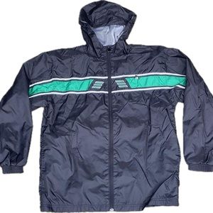 Y2K Style Green & Black Vintage Windbreaker